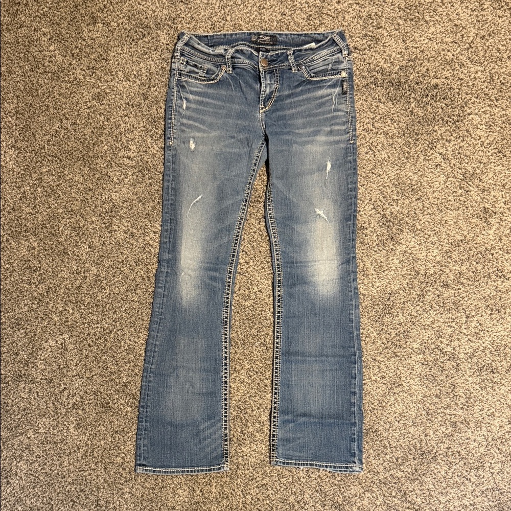 Silver Jeans Women's Light Blue Straight Leg Jeans